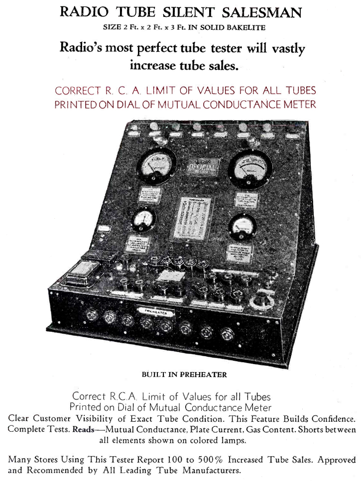 Click for larger Hickok tester ad - 1931
