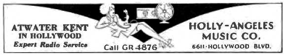 Holly Angeles Music Co. ad 1928