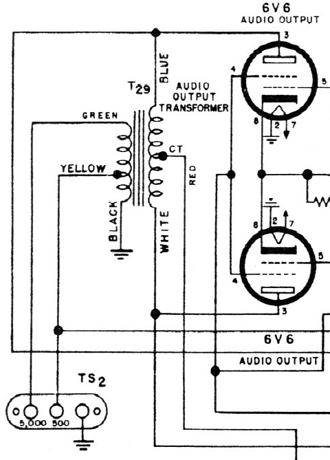 Schematic detail: audio transformer